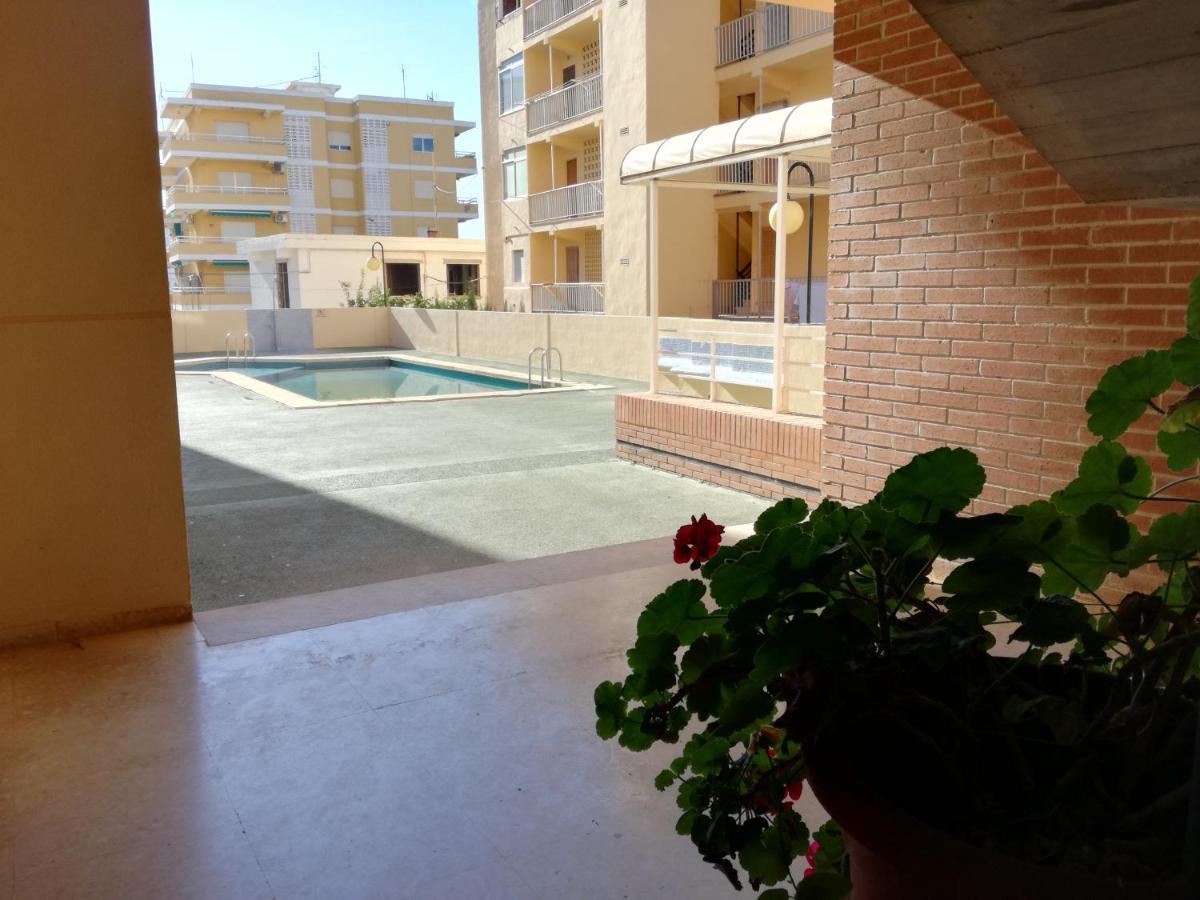 Apartamento Con Gran Terraza, Piscina Y Con Vistas Al Mar, A Solo 50 M De La Playa Daimus Ngoại thất bức ảnh