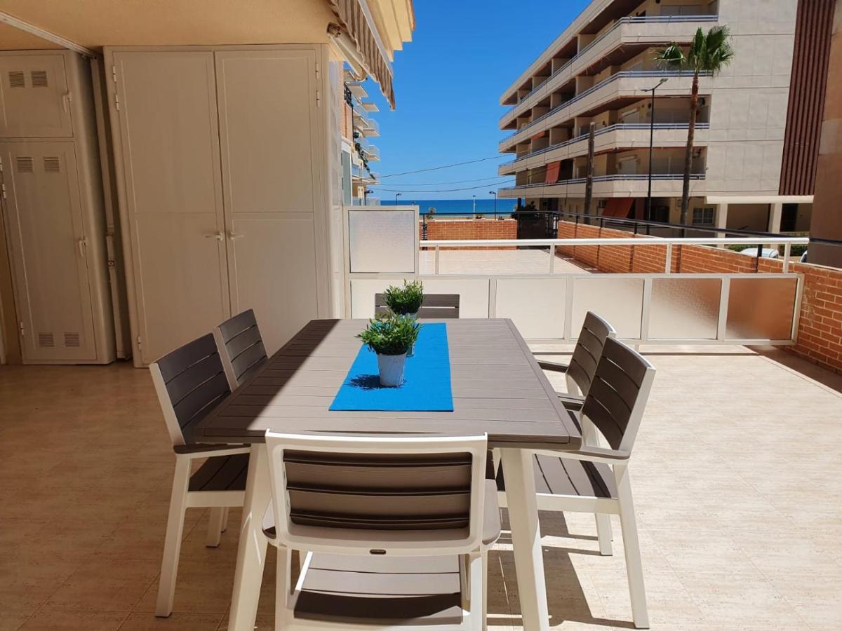 Apartamento Con Gran Terraza, Piscina Y Con Vistas Al Mar, A Solo 50 M De La Playa Daimus Ngoại thất bức ảnh